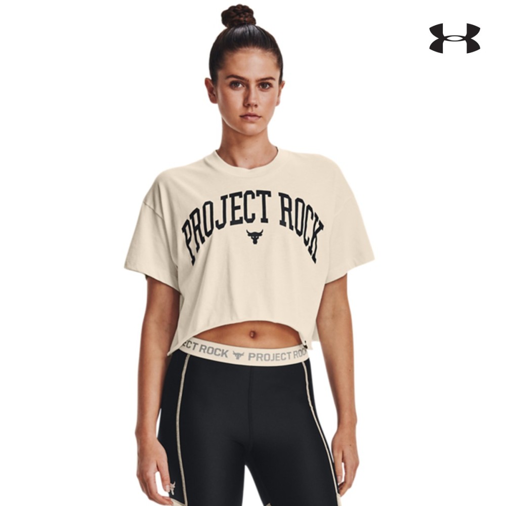 Under Armour Womens Project Rock Crop Short Sleeve Γυναικείο T-shirt - 1373594-110