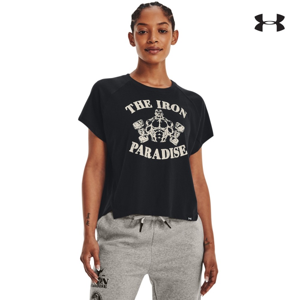 Under Armour Project Rock Vintage iron Short Sleeve Γυναικείο κοντομάνικο T-shirt - 1373776-001