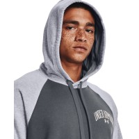 Under Armour Mens UA Rival Fleece Wordmark Colorblock Hoodie - 1373363-012