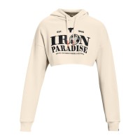 Under Armour Project Rock Hoodie Γυναικείο crop top φούτερ - 1373606-110