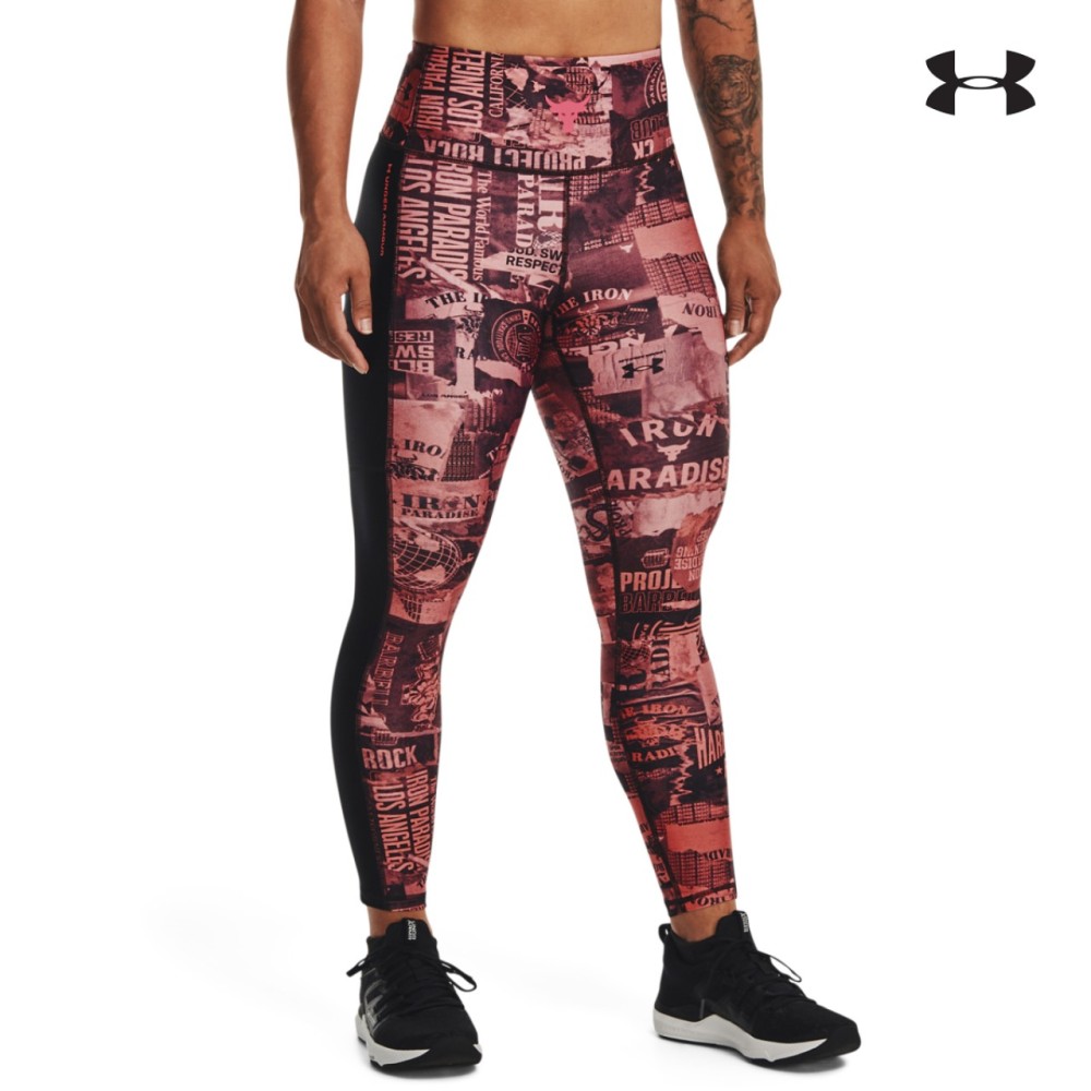 Under Armour Womens Project Rock HeatGear® Print Ankle Leggings Γυναικείο Κολάν - 1373603-600