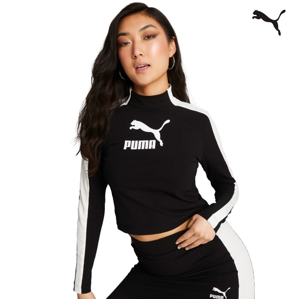 Puma T7 Cropped Slim Long Sleeve Tee Women  Γυναικεία Μπλούζα - 537065-01