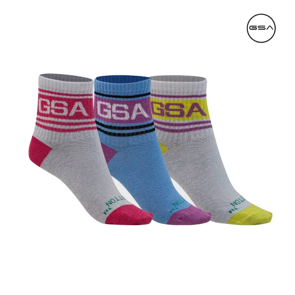 GSA SUPERCOTTON STRIPES KIDS Quarter Socks / 3Pack Παιδικές Κάλτσες - 831901-52