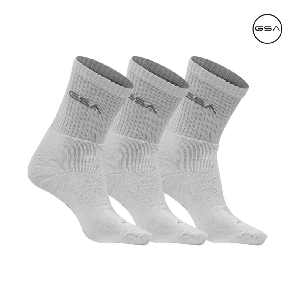 GSA ORGANICPLUS[+] X3 Fully Cushioned Crew Socks Κάλτσες Πακέτο των 3  Λευκό - 8181003-02