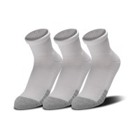 Under Armour Heatgear Quarter Αθλητικές Κάλτσες Λευκές 3 Ζεύγη - 1353262-100