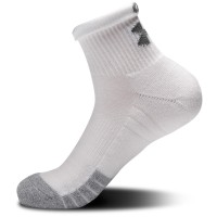 Under Armour Heatgear Quarter Αθλητικές Κάλτσες Λευκές 3 Ζεύγη - 1353262-100
