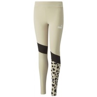 Puma Essentials+ Animal Block Leggings Youth Παιδικό Κολάν Αθλητικό Μακρύ Μπεζ - 539818-88
