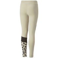 Puma Essentials+ Animal Block Leggings Youth Παιδικό Κολάν Αθλητικό Μακρύ Μπεζ - 539818-88