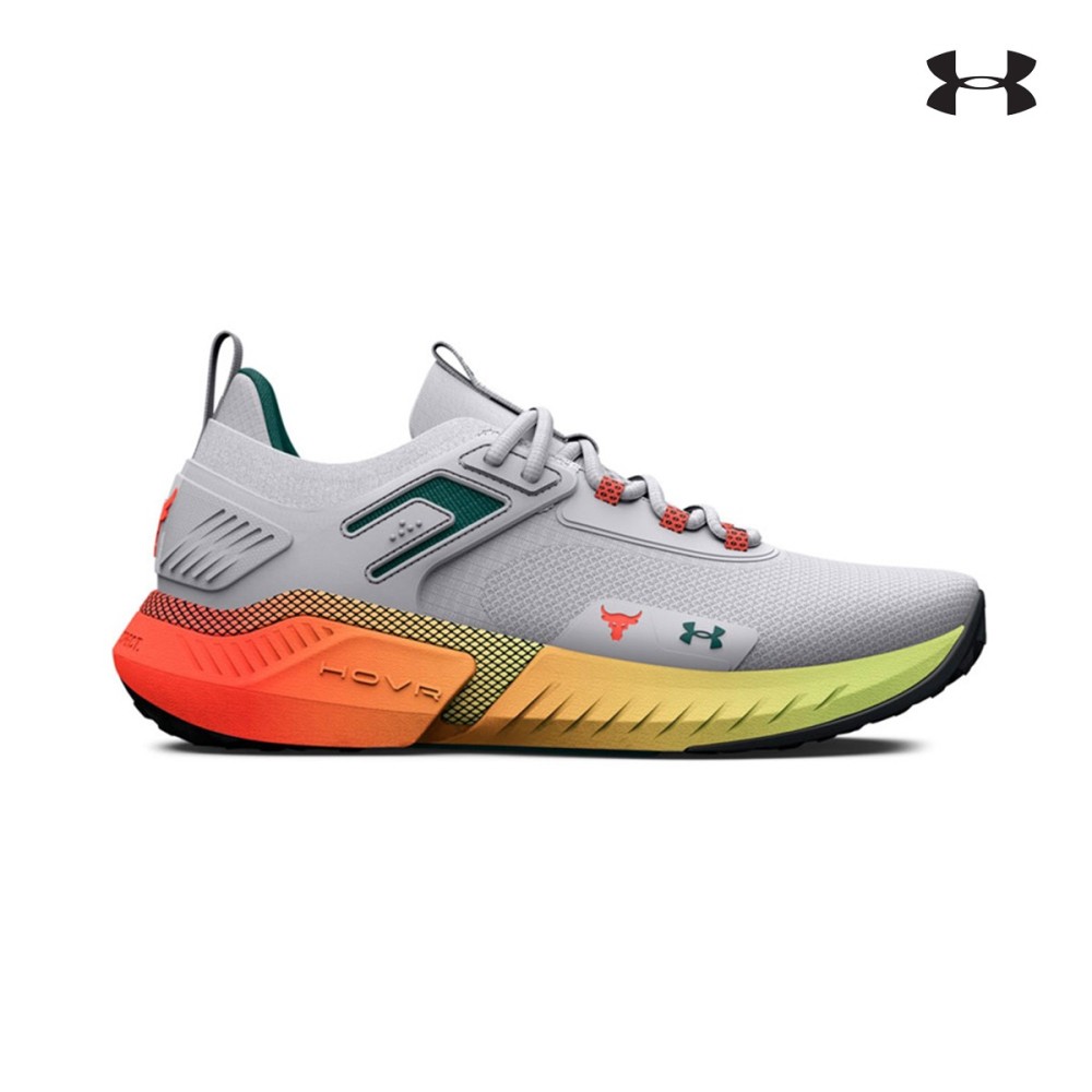 Under Armour Γυναικεία Παπούτσια Προπόνησης Women's Project Rock 5 Άσπρο - Πορτοκαλί - 3025436-102