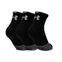 Under Armour Heatgear Quarter Αθλητικές Κάλτσες Μαύρες 3 Ζεύγη - 1353262-001