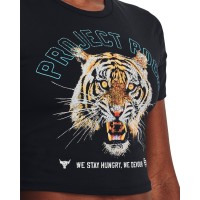 Under Armour Γυναικείο T-shirt Crop Top Womens Project Rock Stay Hungry Crop Short Sleeve - 1377458-001