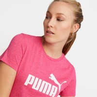 Puma ESS Logo Heather Tee Γυναικείο T-shirt με Στάμπα - 586876-96