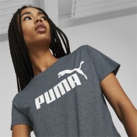 Puma ESS Logo Heather Tee Γυναικείο T-shirt με Στάμπα - 586876-92