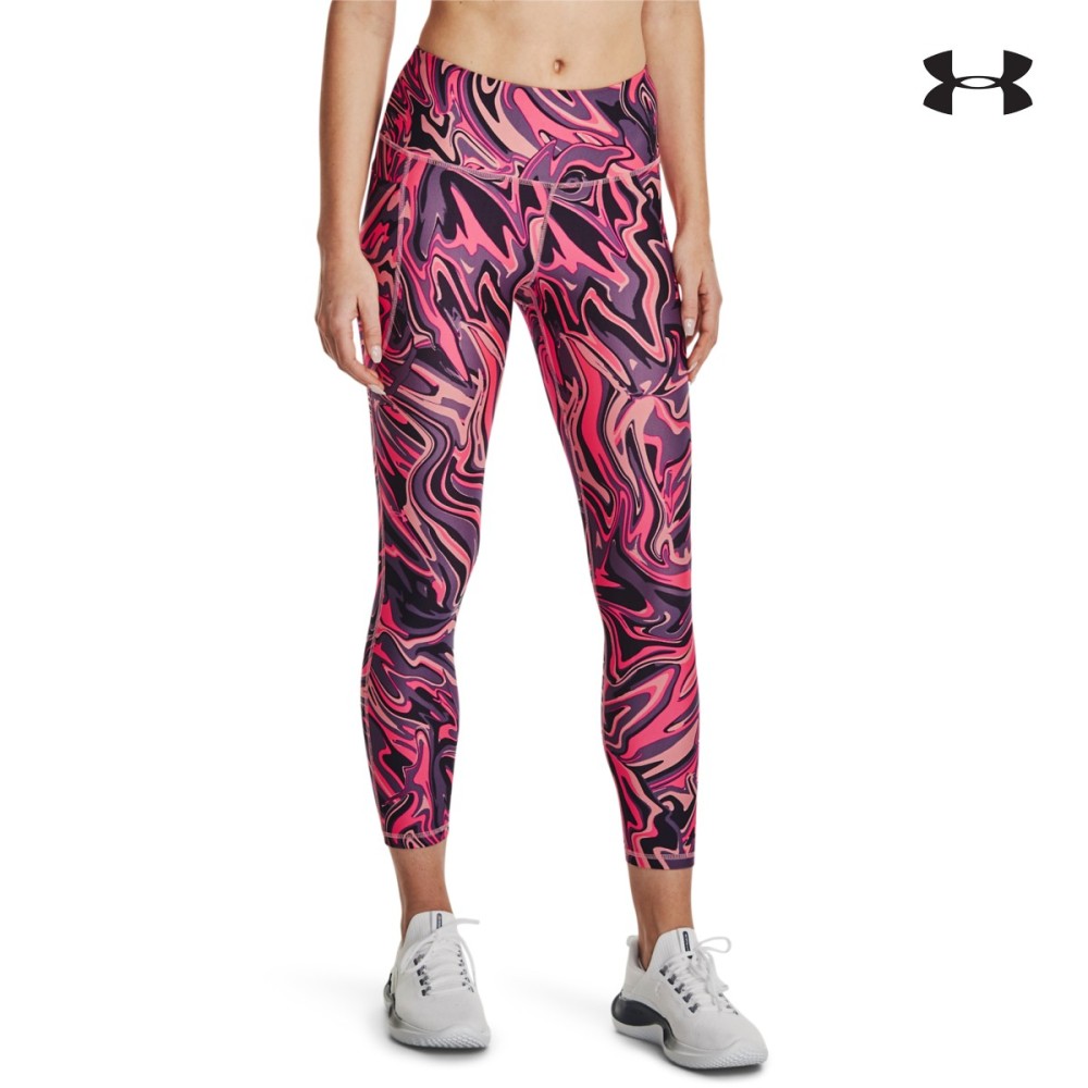 Under Armour Women's HeatGear® Armour No-Slip Waistband Printed Ankle Leggings Γυναικείο Κολάν - 1365338-603
