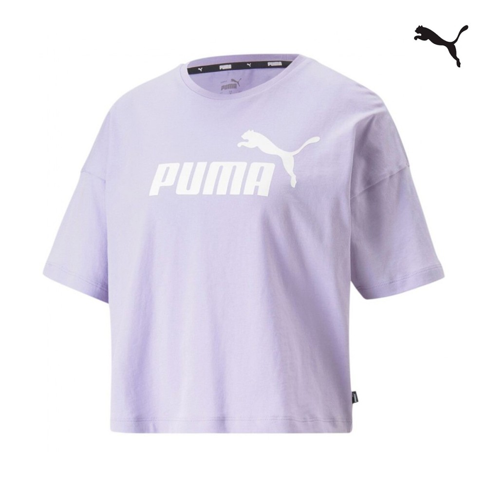 Puma Γυναικείο T-shirt Essentials Logo Cropped Tee Women - 586866-70