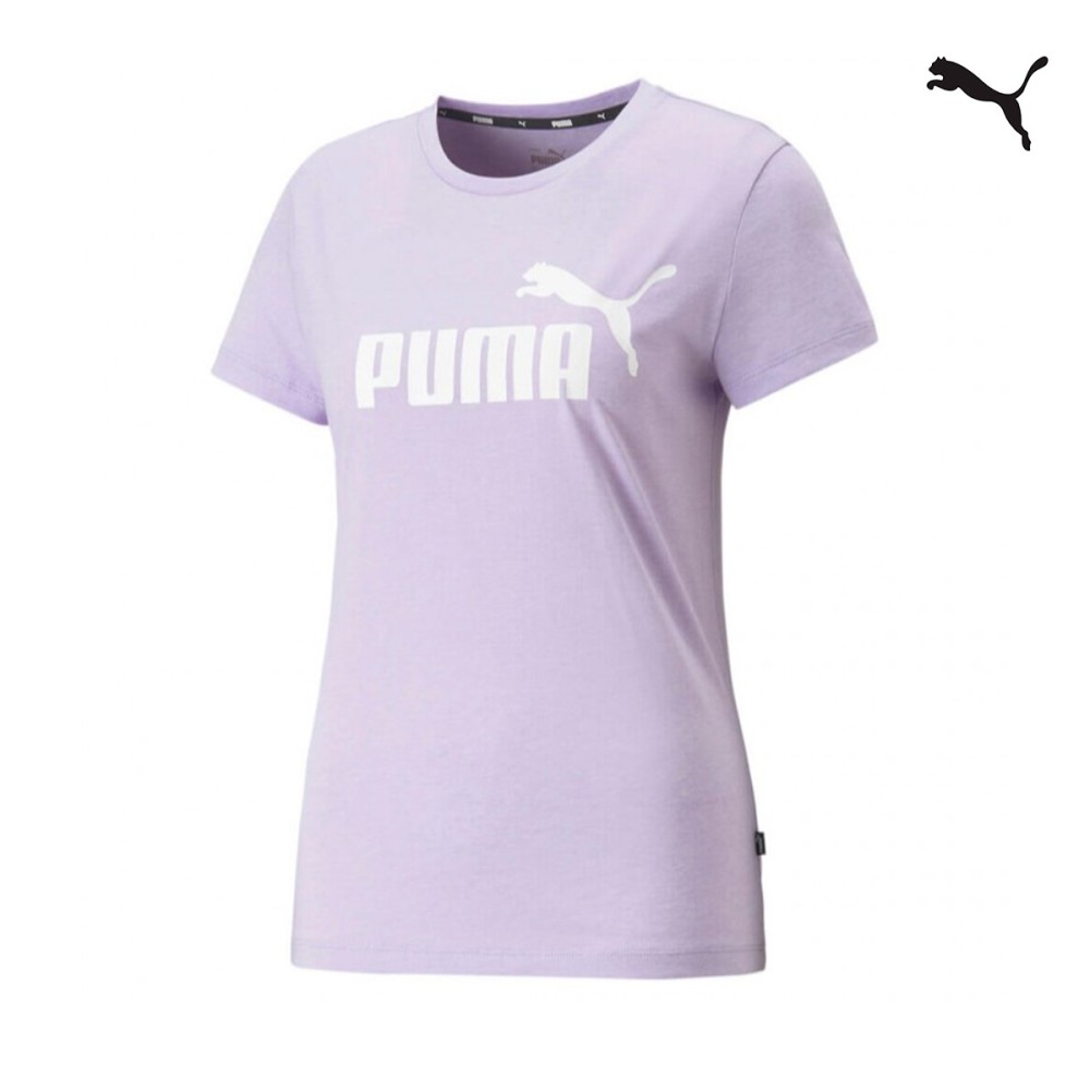 Puma ESS Logo Heather Tee Γυναικείο T-shirt με Στάμπα - 586876-70