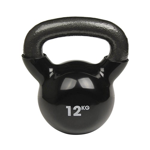 LIGASPORT Vinyl Kettlebell 12kg (Black)