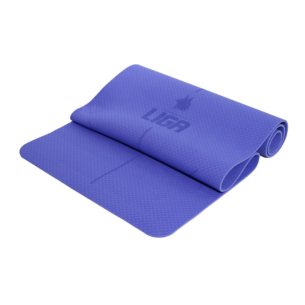 LIGASPORT Στρώμα yoga TPE yoga mat 183εκ.*61εκ.*0,6εκ (blue)