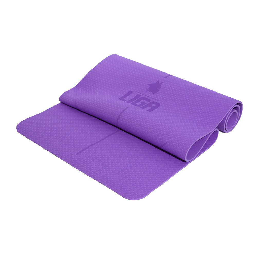 LIGASPORT Στρώμα yoga TPE yoga mat 183εκ.*61εκ.*0,6εκ (Purple)