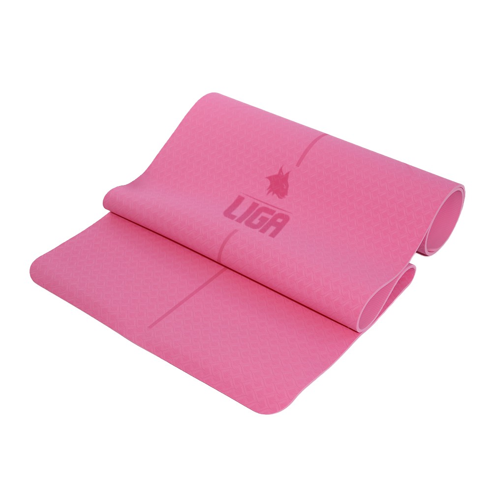 LIGASPORT Στρώμα yoga TPE 183εκ.*61εκ.*0,6εκ (Pink)