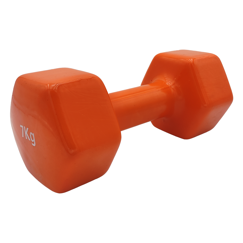 LIGASPORT Vinyl Dumbbell Αλτήρας Βινυλίου 7kg (Orange)