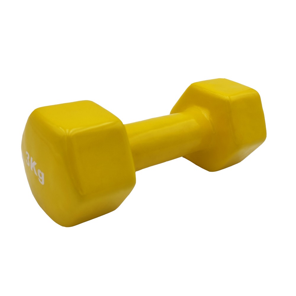 LIGASPORT Vinyl Dumbbell Αλτήρας Βινυλίου 3kg (Neon Yellow)