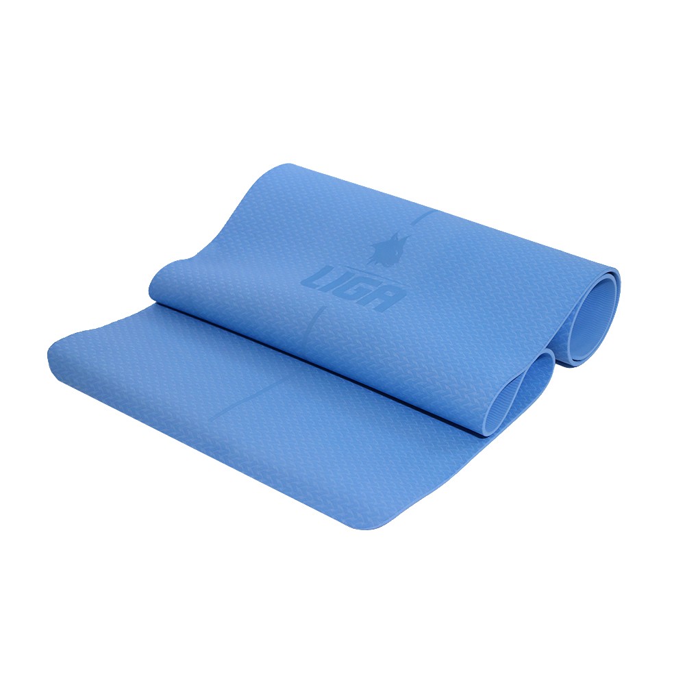 LIGASPORT Στρώμα yoga TPE yoga mat 183εκ.*61εκ.*0,6εκ (Light Blue)
