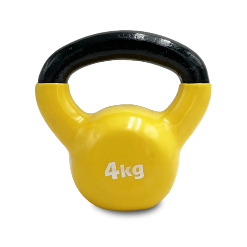 LIGASPORT Vinyl Kettlebell 4kg (Yellow)