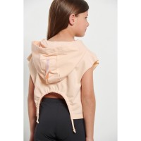 Bodytalk Παιδικό crop top με κουκούλα για κορίτσια "SWEETNESS" - 1231-703320-00396