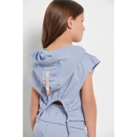 Bodytalk Παιδικό crop top με κουκούλα για κορίτσια "SWEETNESS" - 1231-703320-00446