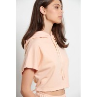 Bodytalk Γυναικείο Φούτερ W Snaps Hooded Cropped Top - 1231-905020-00396
