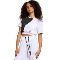 Bodytalk Γυναικεία cropped κοντομάνικη μπλούζα "YINYANG" - 1231-909020-00200