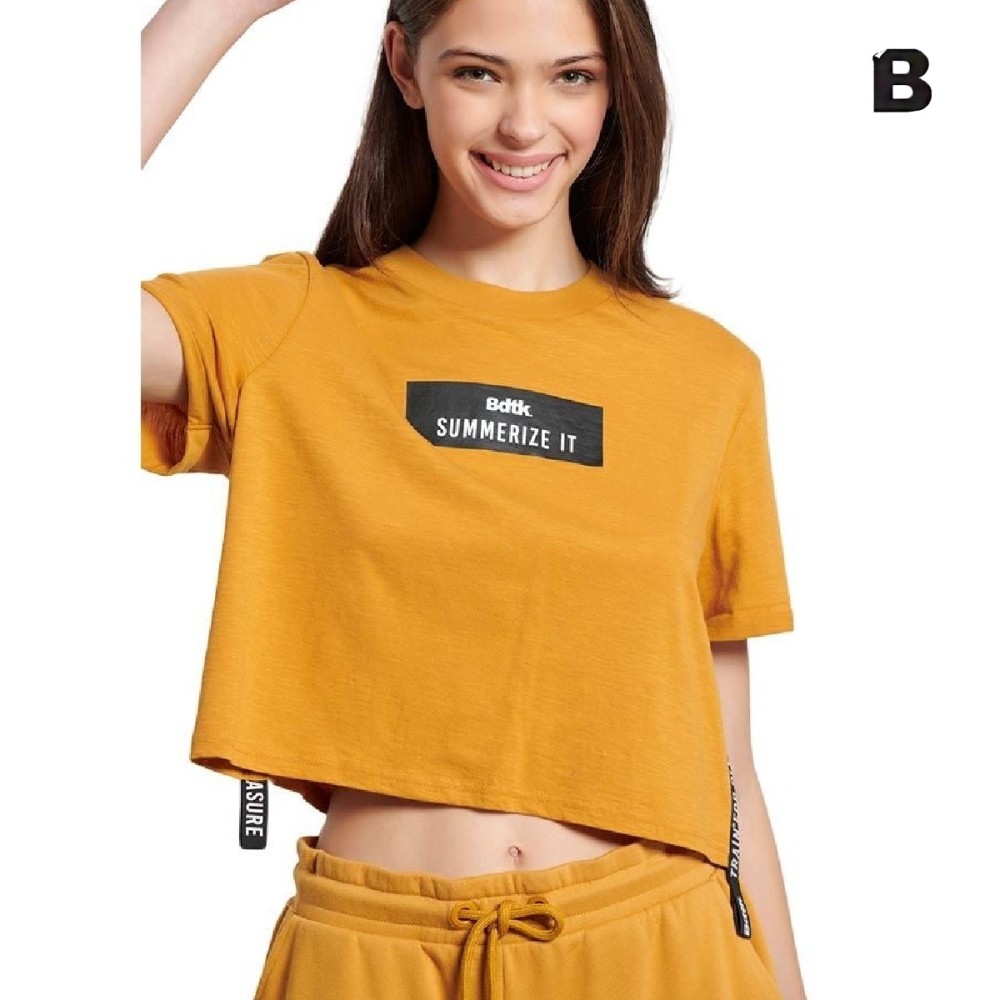 Bodytalk Γυναικεία ΒDTK cropped κοντομάνικη μπλούζα - 1231-902728-00914