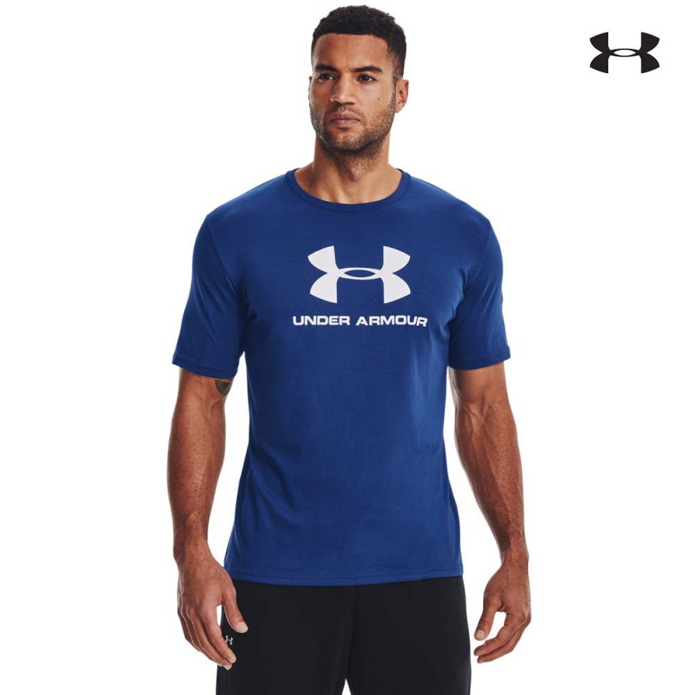 Under Armour Sportstyle Logo Ανδρικό Κοντομάνικο μπλουζάκι Λευκό - 1329590-471