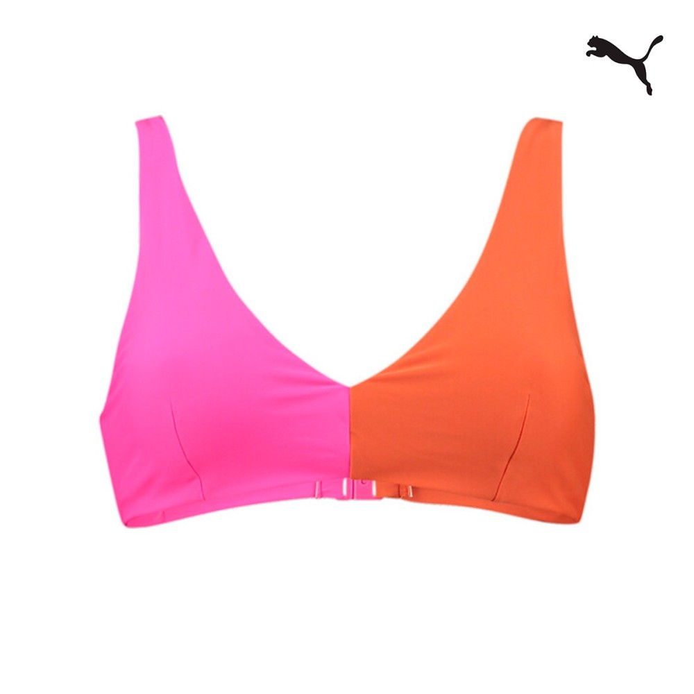 PUMA SWIM WOMEN COLOURBLOCK PLUNGE TOP 1P - 701221719