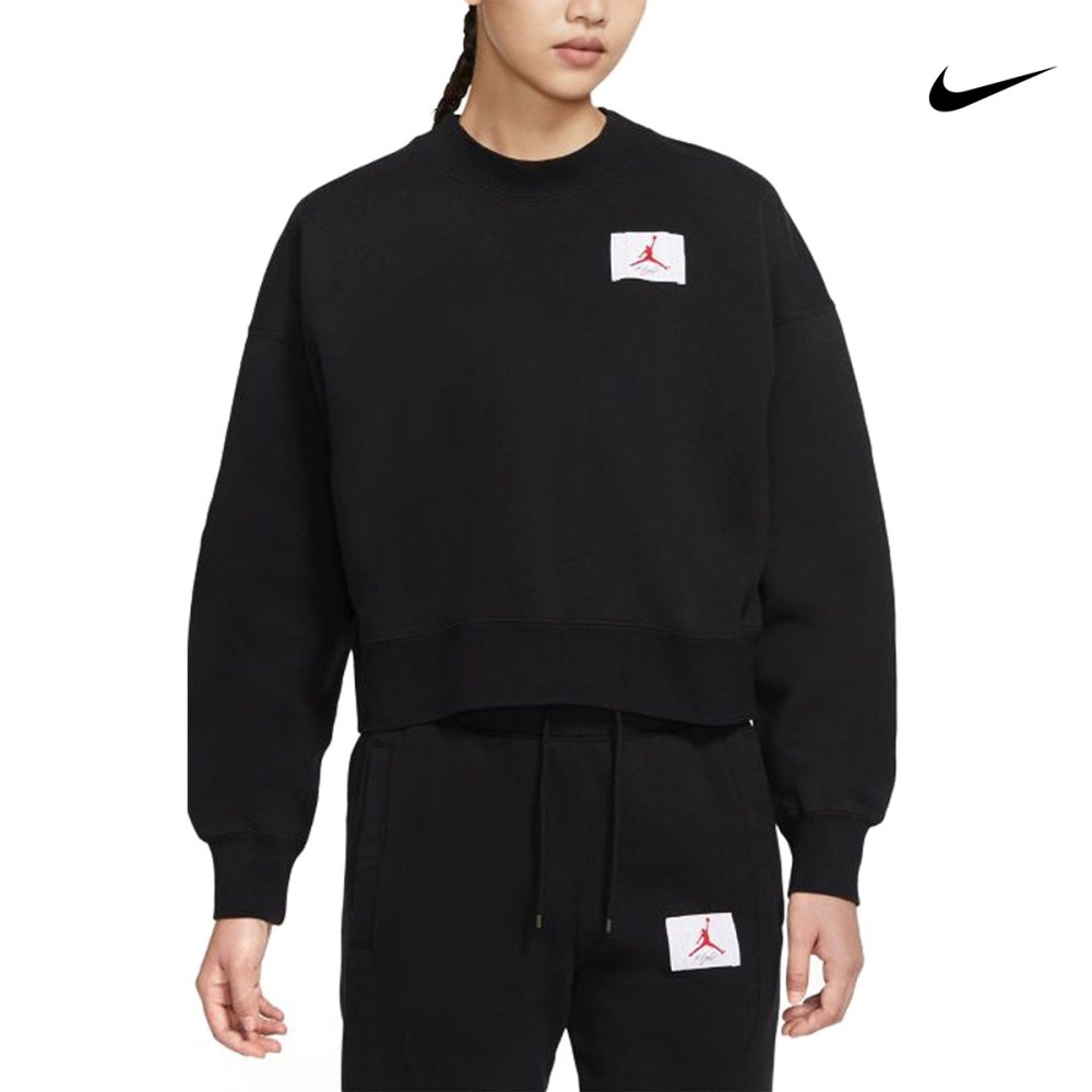 Nike Γυναικεία Φούτερ Jordan Air 1 Women Fleece Top Crew Black - CV7783-010