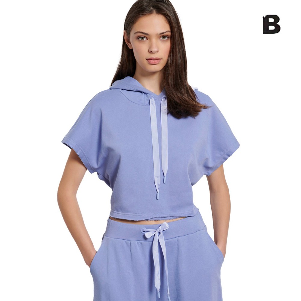 Bodytalk Γυναικείο Φούτερ W Snaps Hooded Cropped Top - 1231-905020-00446