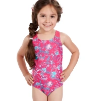Speedo Παιδικό Ολόσωμο μαγιό SEASQUAD ALLOVER 1 PIECE Φούξια - 8-10902B434