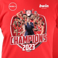 Greek Champ Limited Edition T-shirt Olympiacos B.C. Basket League 2022-23 - 17471238