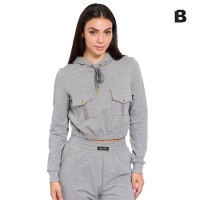Bodytalk Γυναικεία Μπλούζα Φούτερ cropped top με κουκούλα `LUX` - 1232-902320-54680