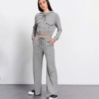 Γυναικεία ψηλόμεση φαρδιά φόρμα Wide Legs Pants`LUX` - 1232-902600-54680