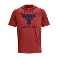 Under Armour Mens Project Rock Terry Short Sleeve Hoodie Ανδρικό T-shirt με κουκούλα - 1377427-635
