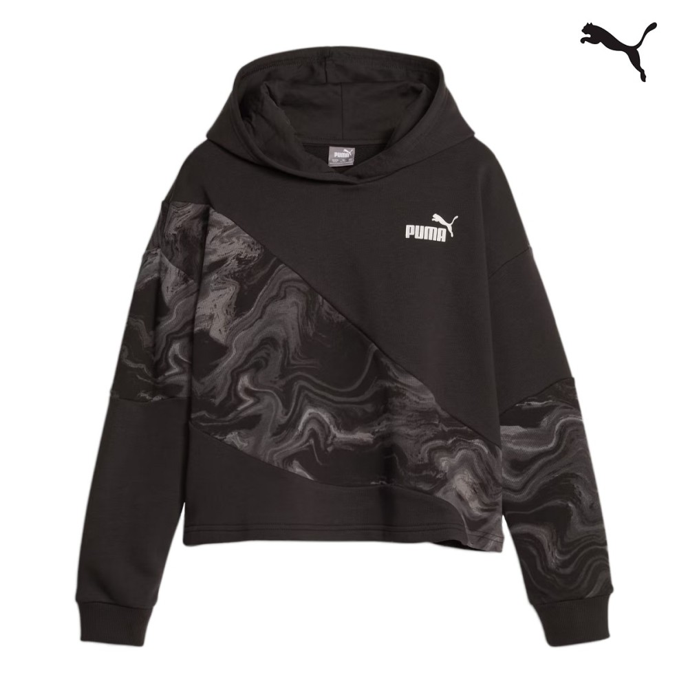 PUMA Παιδικό φούτερ με κουκούλα POWER Marbleised Youth Hoodie - 676438-01