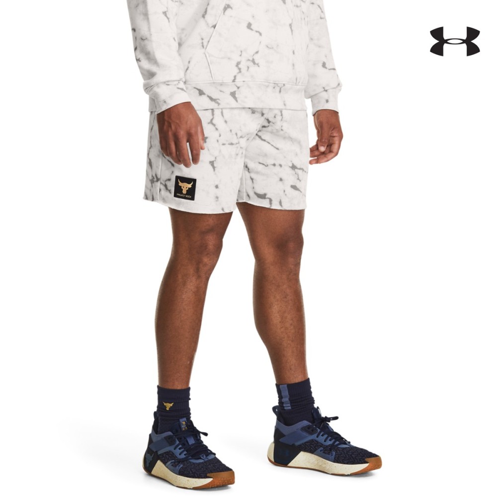 Under Armour Ανδρικό Σορτσακι Men's Project Rock Rival Fleece Printed Shorts - 1380545-114