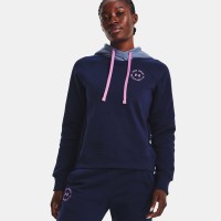 Under Armour Womens UA Rival Fleece Colorblock Hoodie Γυναικεία Φούτερ - 1373031-410