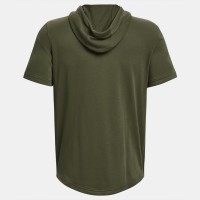 Under Armour Mens Project Rock Terry Short Sleeve Hoodie Ανδρικό T-shirt με κουκούλα - 1377427-390