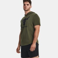 Under Armour Mens Project Rock Terry Short Sleeve Hoodie Ανδρικό T-shirt με κουκούλα - 1377427-390