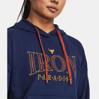 Under Armour Γυναικείεα μακρυμάνικη μπλούζα φούτερ Womens Project Rock Everyday Terry Hoodie - 1380186-410