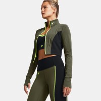 Under Armour Γυναικεία Κοντή Μπλούζα με μακρυ μανίκι Womens Project Rock Lets Go Crop Full-Zip - 1380194-390