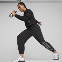 PUMA Γυναικεία μπλούζα φούτερ Fit Branded Fleece Crew - 524124-01